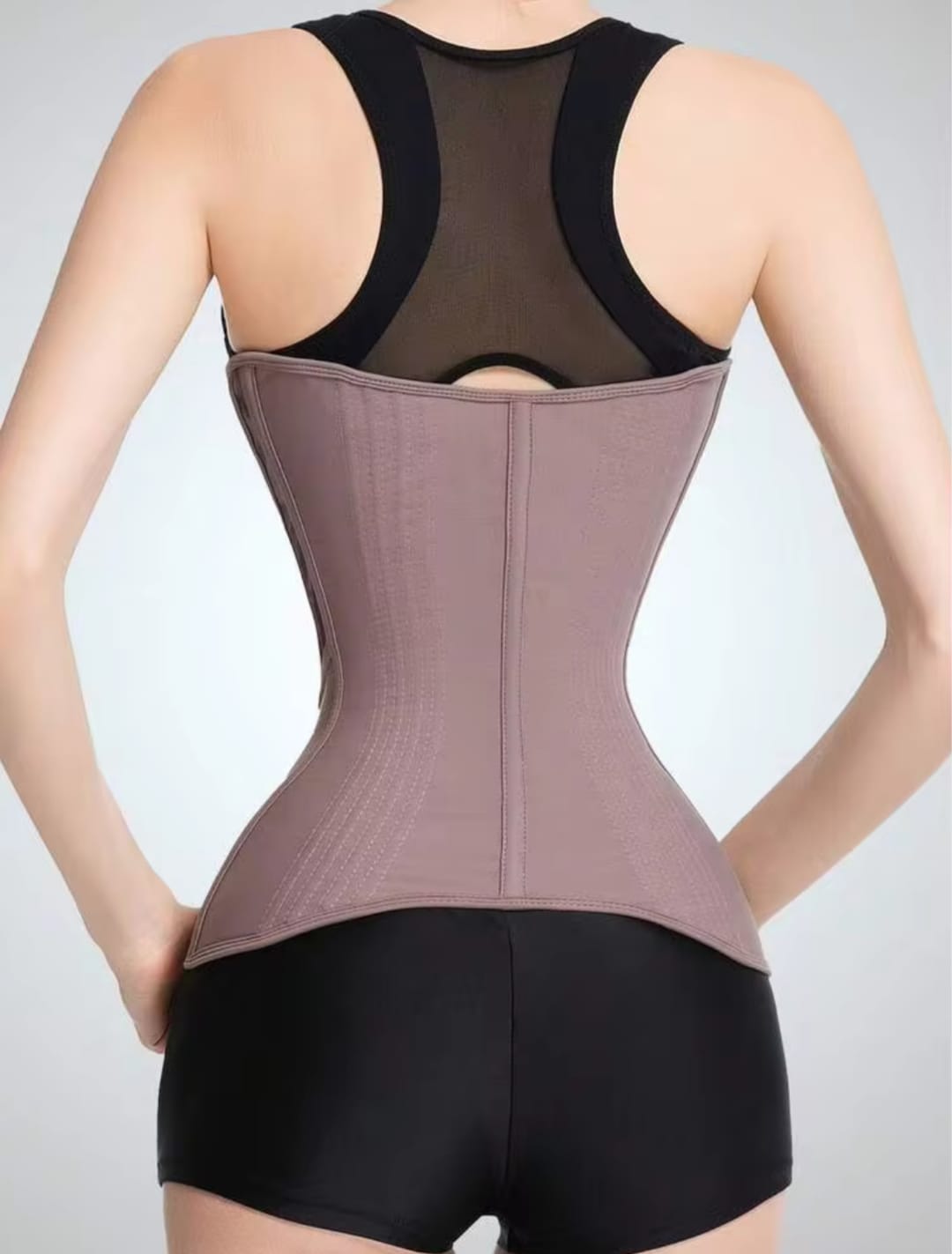 Premium 9 Steel Boned Breathable Mesh Underbust Waist Trainer Corset Top — Hourglass Body Shaper